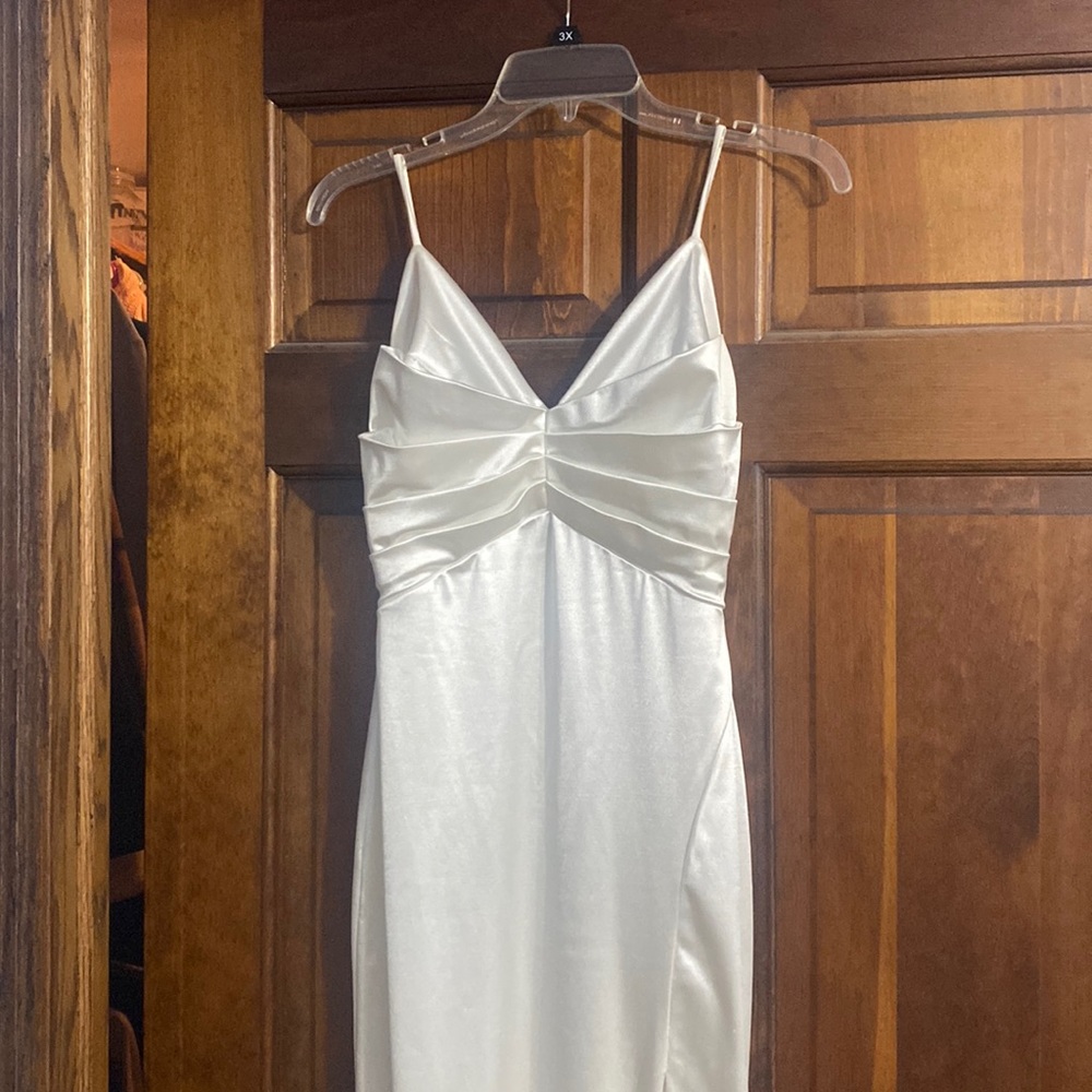 Windsor white satin dress
